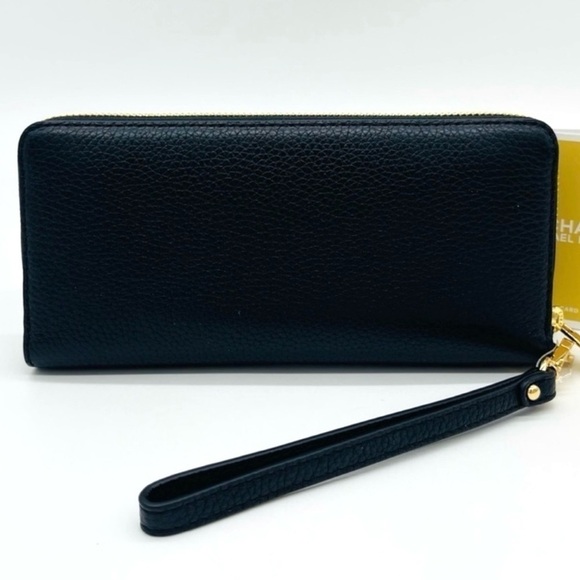 Michael Kors Large Continental Wallet Wristlet Black - Picture 6 of 7
